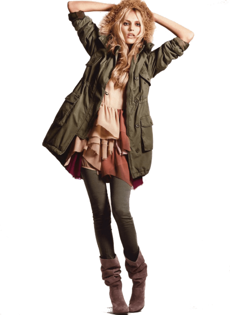 AI fashion model in winter look
